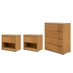 Set de Cajonera y 2 Buros Qatar - Natural