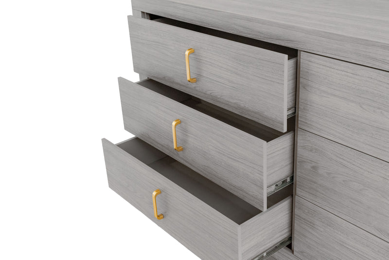 Set de Cajonera y 2 Buros Auma - Gris
