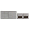 Set de Cajonera y 2 Buros Auma - Gris