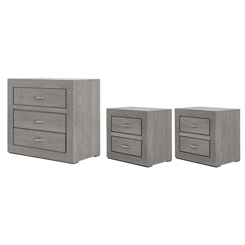 Set de Cajonera y 2 Buros Valentina - Gris