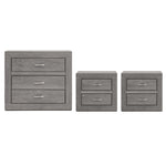 Set de Cajonera y 2 Buros Valentina - Gris