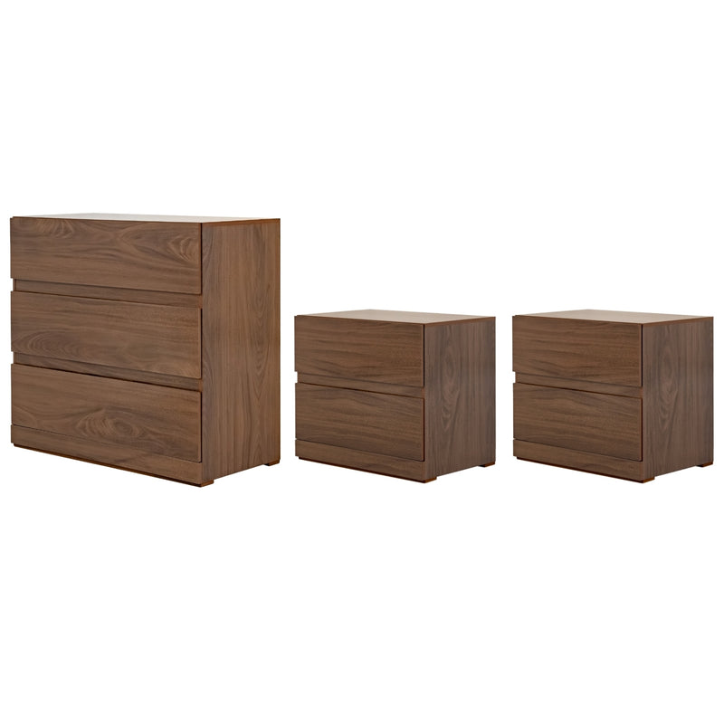 Set de Cajonera y 2 Buros Valery - Nogal