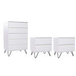 Set de Cajonera y 2 Buros Nixy - Blanco y Negro