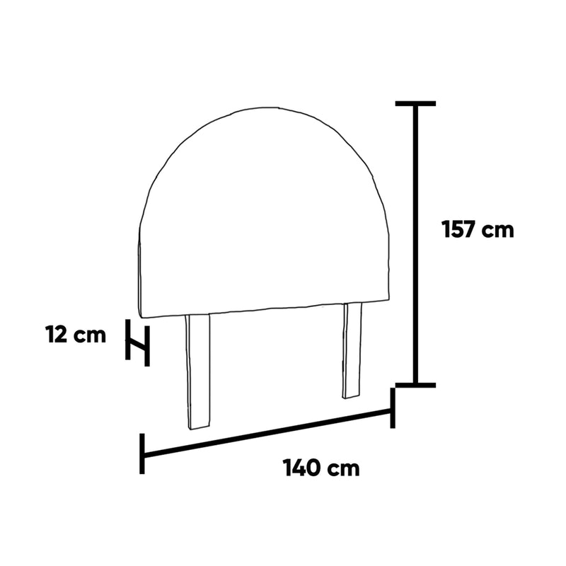 Cabecera Matrimonial - Individual Eclipse - Nogal