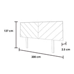 Cabecera King Size - Queen Size Espiga - Nogal