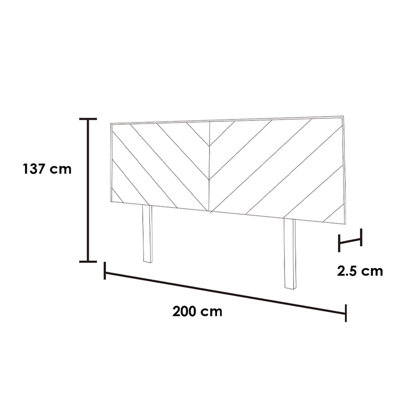 Cabecera King Size - Queen Size Espiga - Nogal