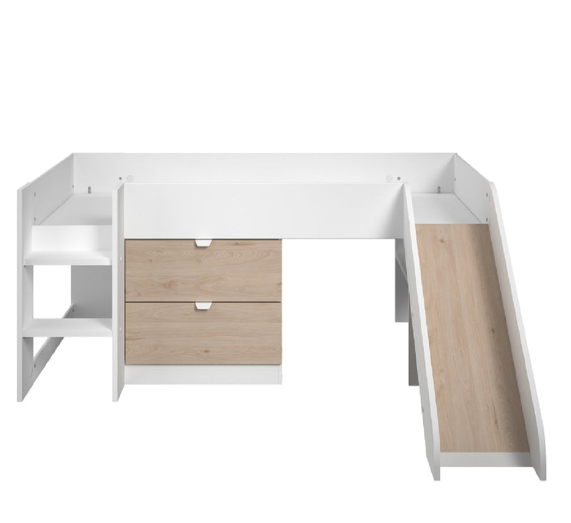 Cama Infantil Reus - Blanco y Roble