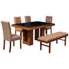Comedor 4 Sillas 1 Banca Esencial - Nogal