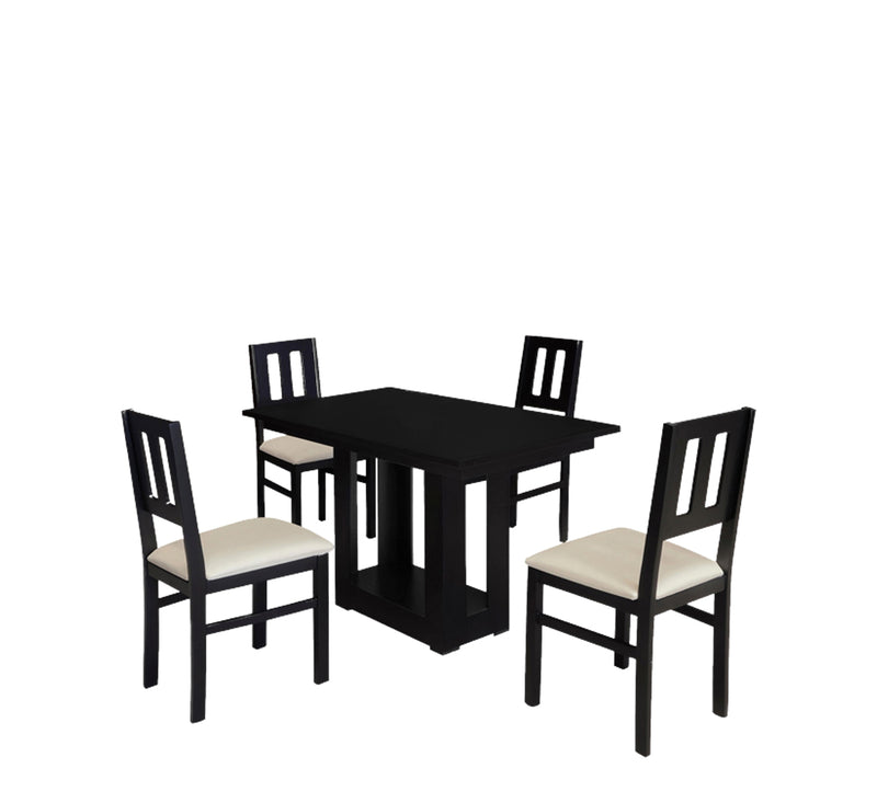 Comedor 4 sillas Casa - Chocolate