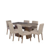Comedor 6 Sillas Nostan - Roble/Concreto