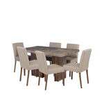 Comedor 6 Sillas Nostan - Roble/Concreto