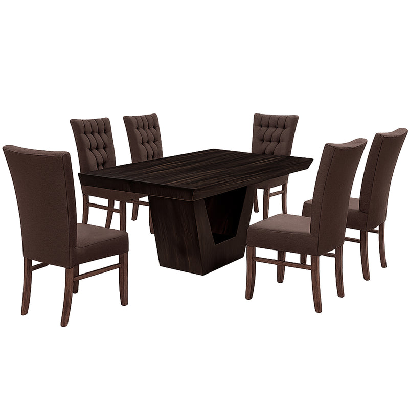 Comedor 6 Sillas Altea - Chocolate