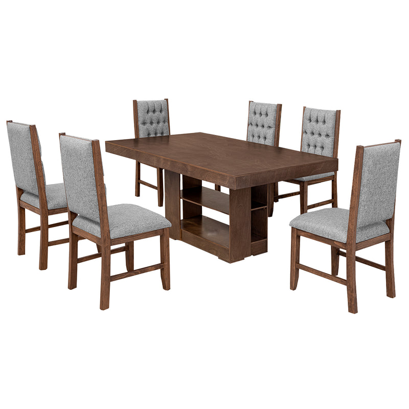 Comedor 6 Sillas Braga - Nogal