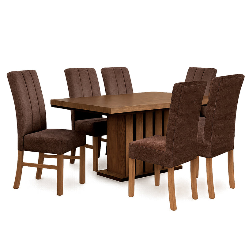 Comedor 6 Sillas Logan - Nogal