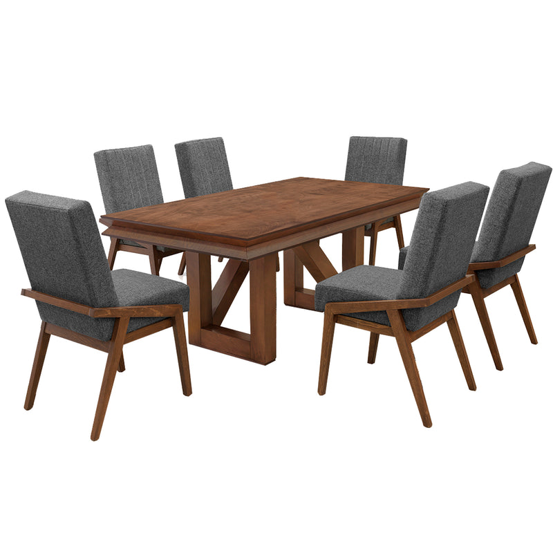 Comedor 6 Sillas Marsella - Nogal