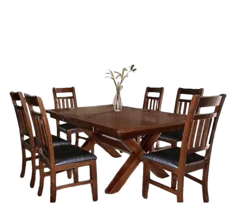 Comedor Cruze 6 Sillas - Tabaco