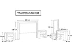 Recamara Valentina King Size 5 piezas - chocolate