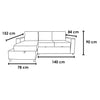 Sala Modular Cama con Baul Anete - Gris Obscuro