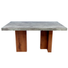 Comedor 4 Sillas 1 Banca Nostan - Roble/Concreto