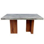 Comedor 4 Sillas 1 Banca Nostan - Roble/Concreto