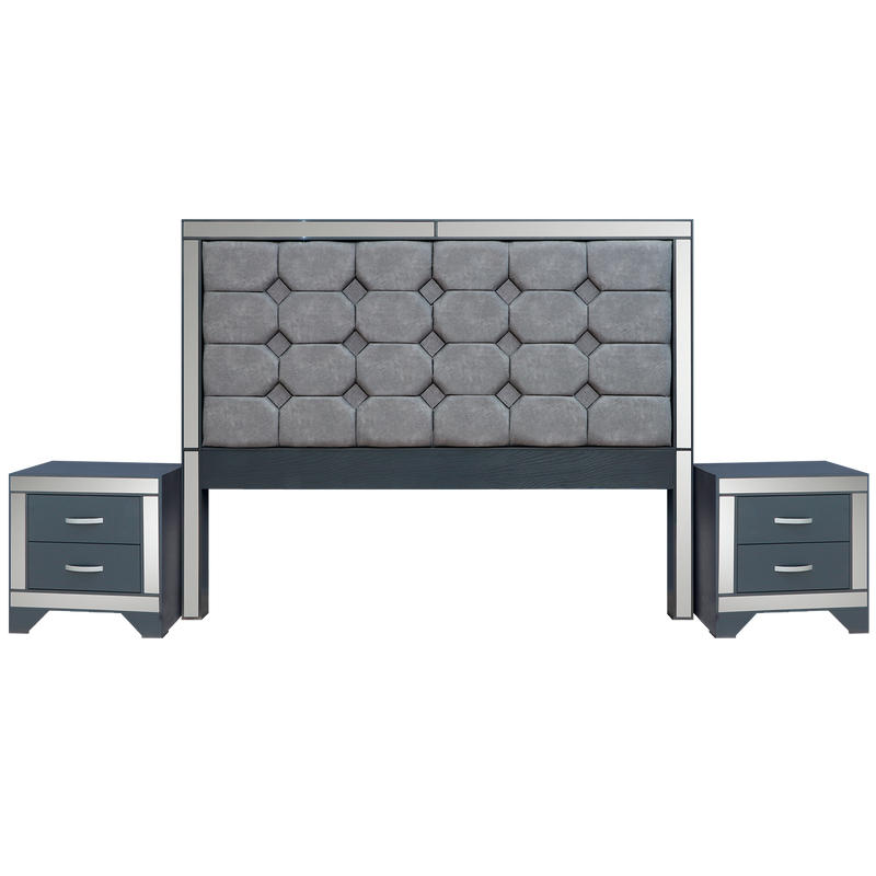 Recamara King Size Cristal - Gris