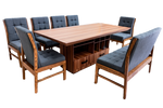 Comedor 6 Sillas 1 Banca Ambar - Nogal