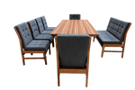 Comedor 6 Sillas 1 Banca Ambar - Nogal