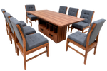 Comedor 8 Sillas Ambar - Nogal