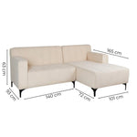 Sala Chaise Lounge Derecha Runa - Beige