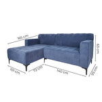 Sala Chaise Lounge Izquierdo Roselia - Azul