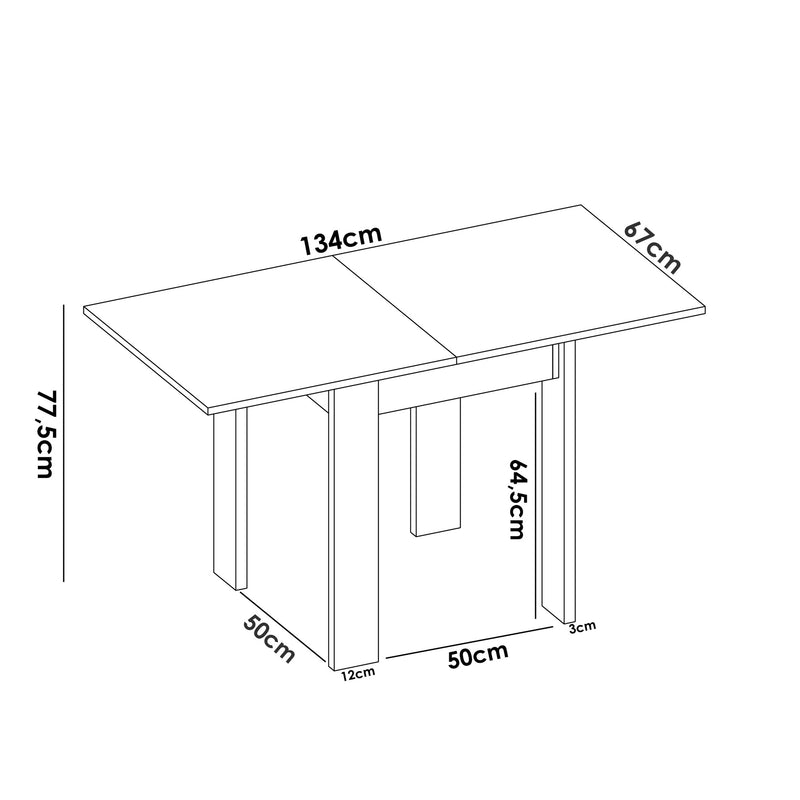 Mesa de Comedor Extensible Tivoli - Blanco