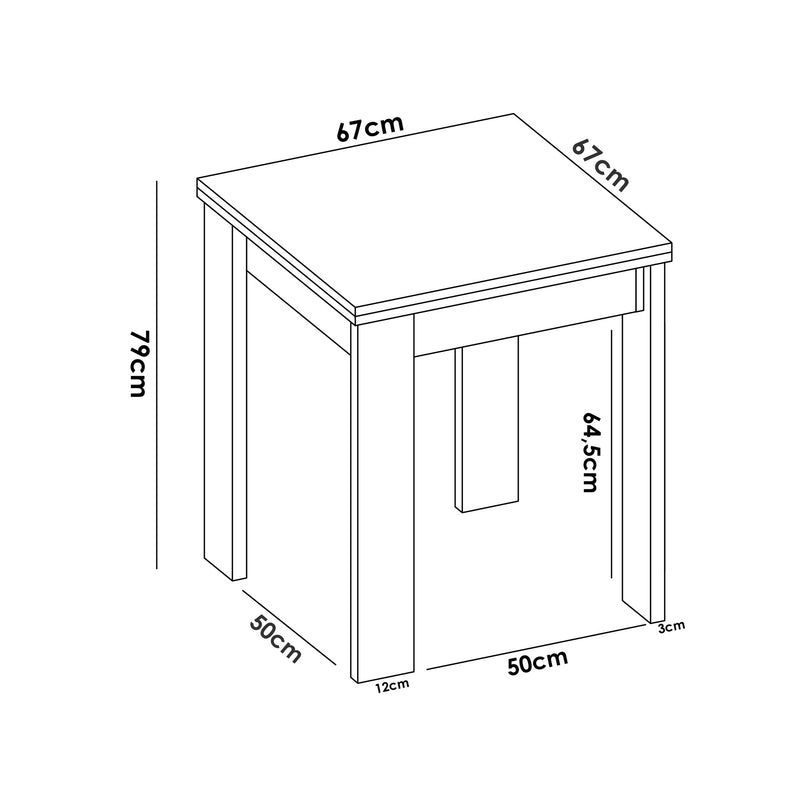 Mesa de Comedor Extensible Tivoli - Blanco
