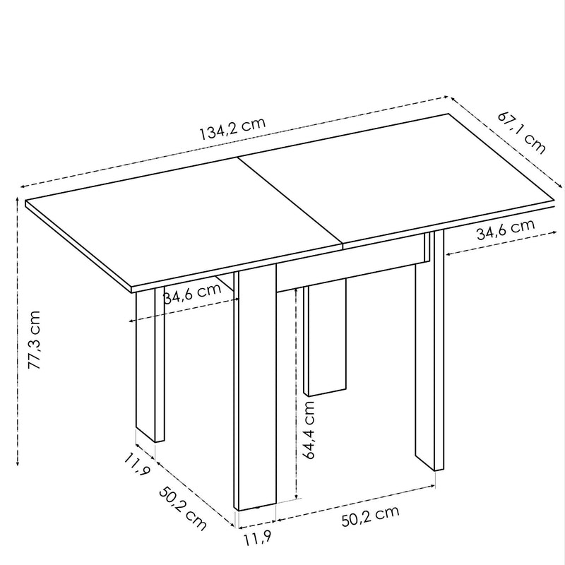 Mesa de Comedor Extensible Tivoli - Natural