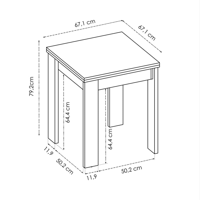 Mesa de Comedor Extensible Tivoli - Natural