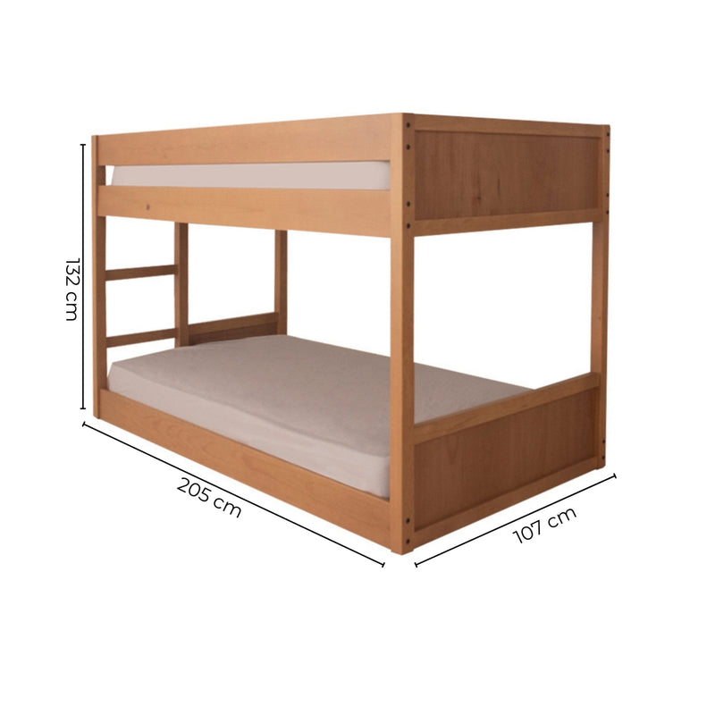 Litera 2 Camas Individuales Norwick - Natural