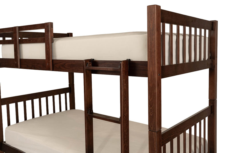 Litera Alabama 3 Camas Individuales - Chocolate