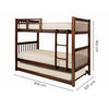 Litera Alabama 3 Camas Individuales - Chocolate