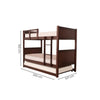 Litera 3 Camas Individuales Yunen - Nogal