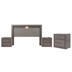 Recamara KS 4 Piezas Aurora Sin Espejo - Gris