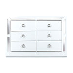 Recamara KS 4 Piezas Emilia Sin Espejo - Blanco y Plata