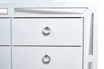 Recamara KS 4 Piezas Emilia Sin Espejo - Blanco y Plata