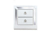 Recamara KS 4 Piezas Emilia Sin Espejo - Blanco y Plata