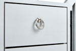 Recamara KS 4 Piezas Emilia Sin Espejo - Blanco y Plata