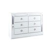 Recamara KS 4 Piezas Emilia Sin Espejo - Blanco y Plata