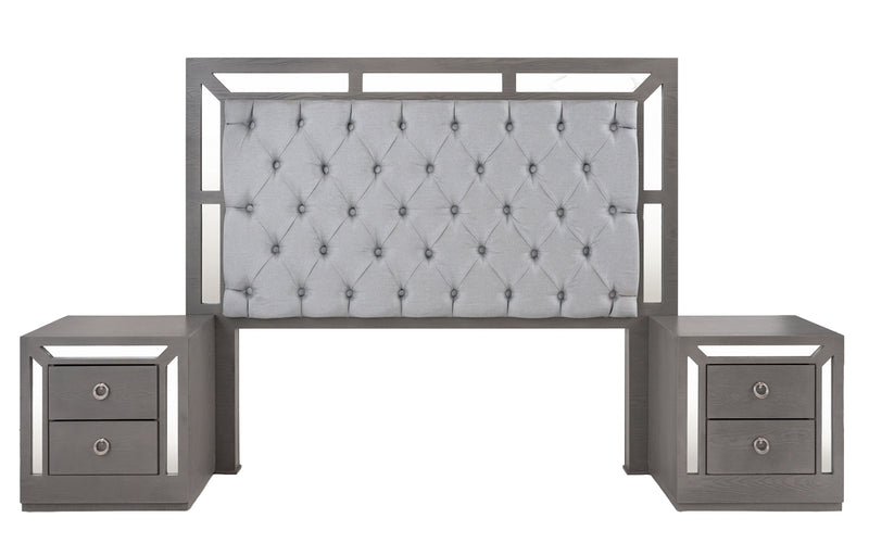 Recamara KS 4 Piezas Emilia Sin Espejo - Gris