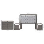 Recamara KS 4 Piezas Emilia Sin Espejo - Gris