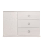 Recamara KS 4 Piezas Eloria Sin Espejo - Blanco y Gris