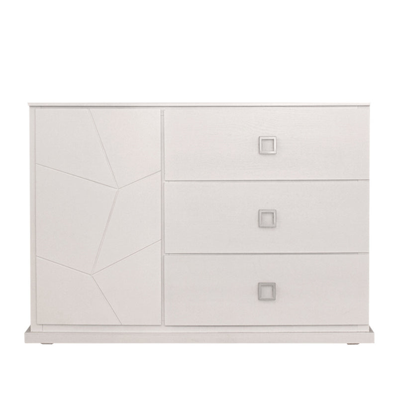 Recamara KS 4 Piezas Eloria Sin Espejo - Blanco y Gris