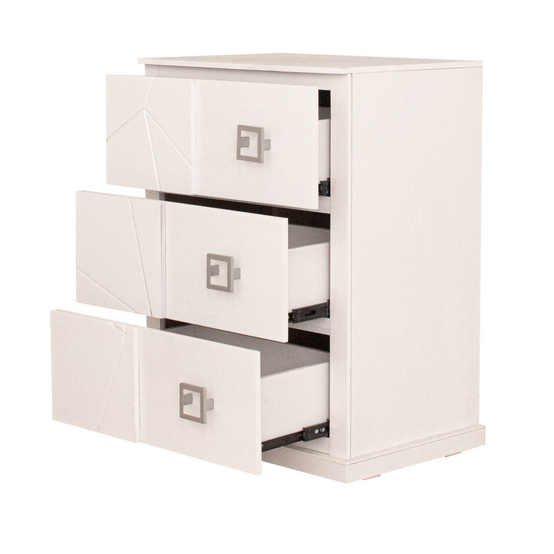 Recamara KS 4 Piezas Eloria Sin Espejo - Blanco y Gris