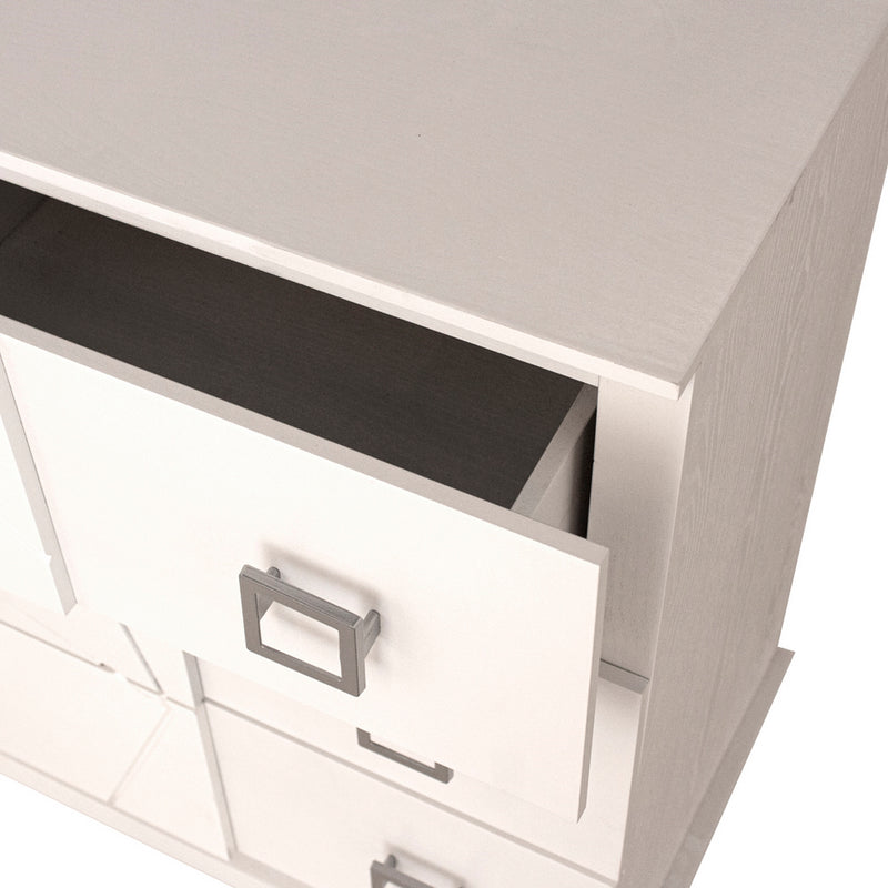 Recamara KS 4 Piezas Eloria Sin Espejo - Blanco y Gris